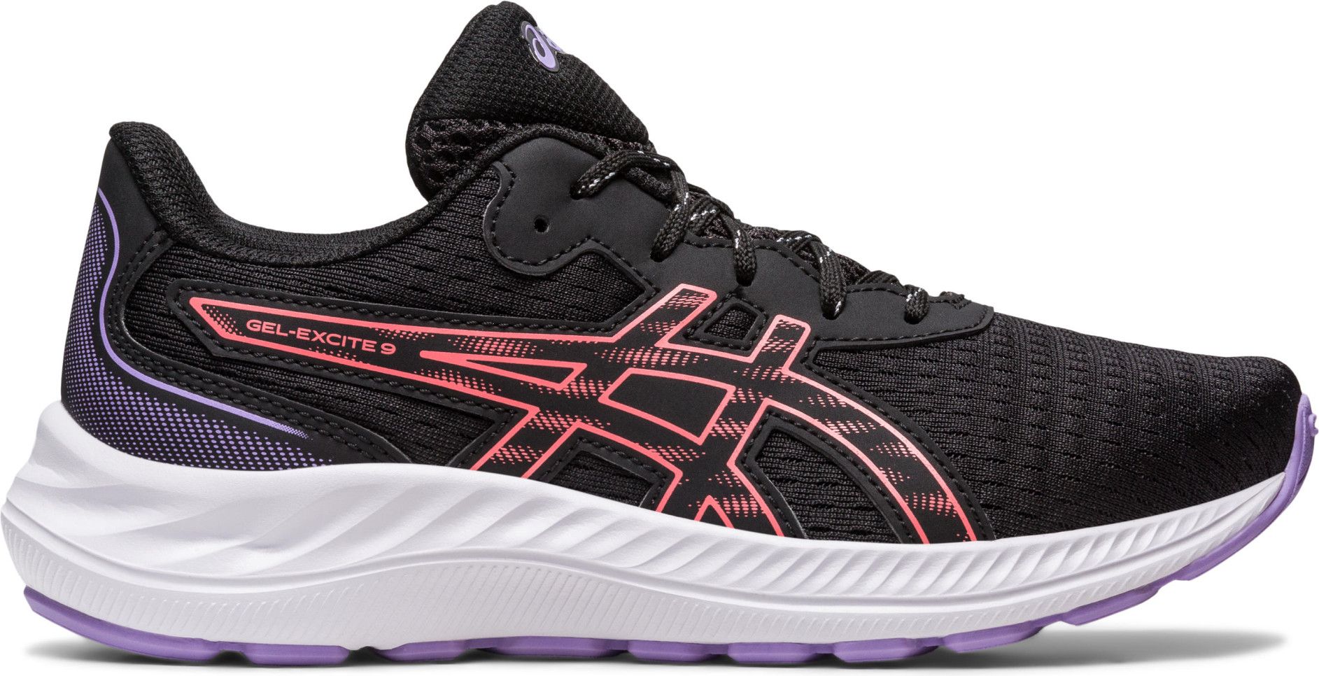 Asics Gel Excite 9 GS Running Shoes Black Pink Child