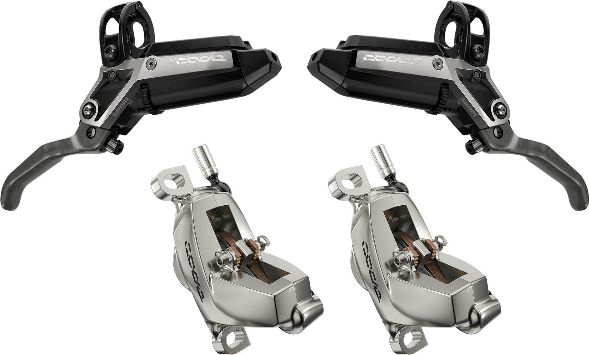 Jeu De Freins à Disque SRAM MOTIVE ULTIMATE – Leviers Carbone Avant/arrière – Neuf (petits Défauts Possibles)