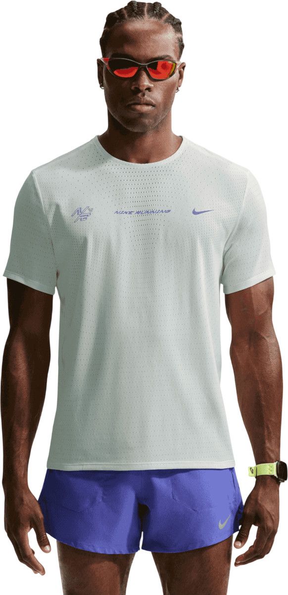 Nike AeroSwift Short Sleeve Jersey Green Men's | Alltricks.com