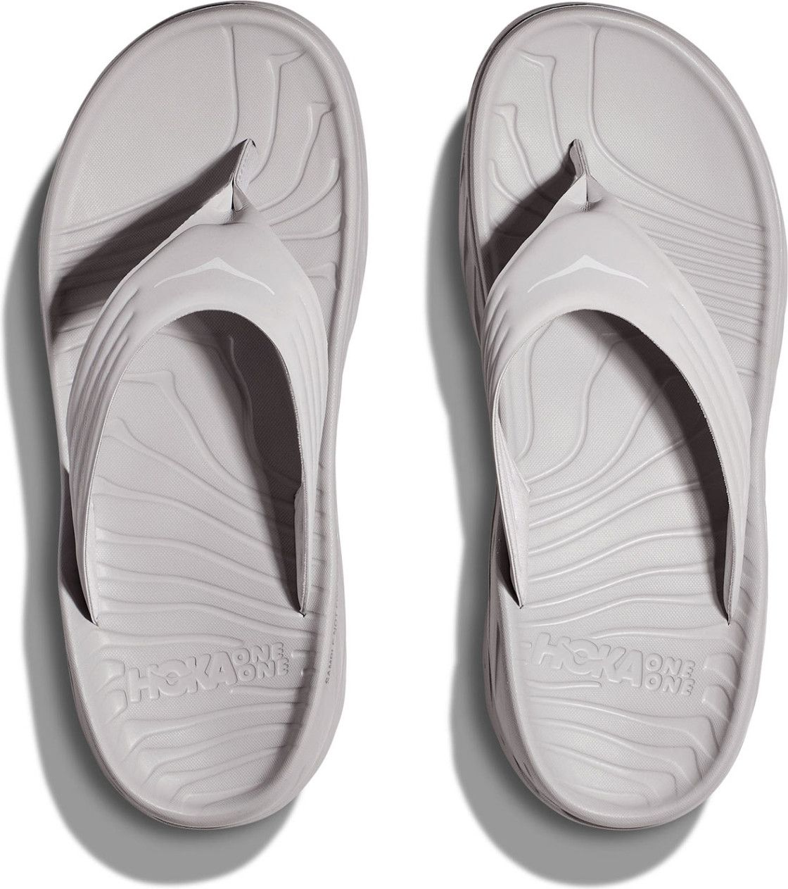 Hoka One One Ora Recovery Flip Grey White Men's Shoes | Alltricks.com