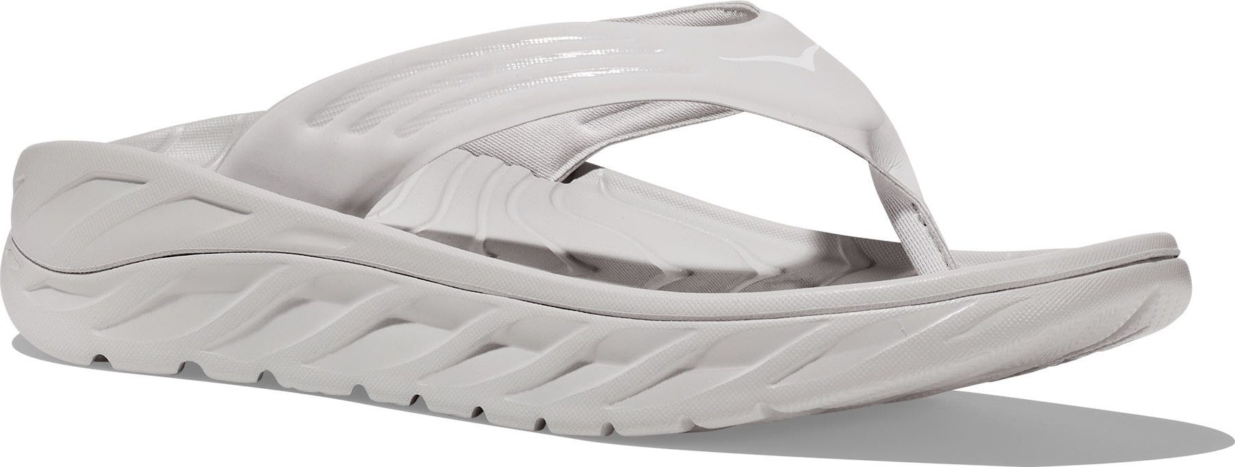 Hoka One One Ora Recovery Flip Grey White Men's Shoes | Alltricks.com