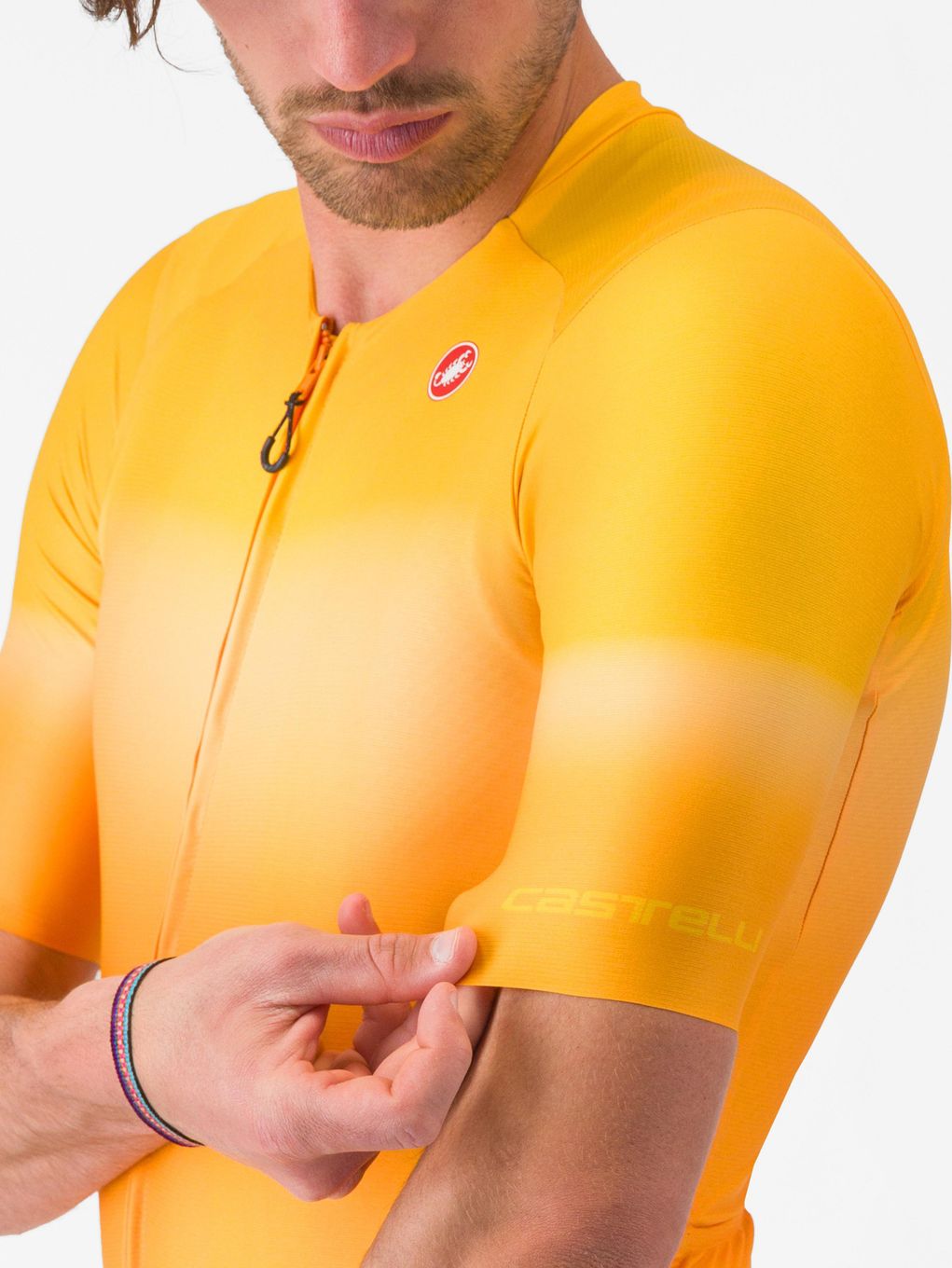 Castelli UPF Orange Men's Short-Sleeve Jersey | Alltricks.com