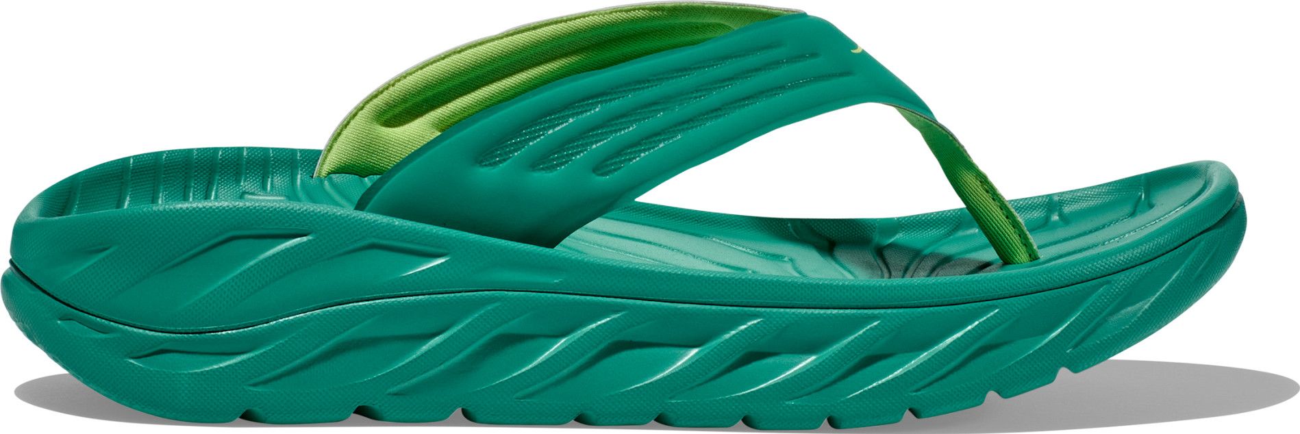 Hoka One One Ora Recovery Flip Shoes Green Yellow Man | Alltricks.com