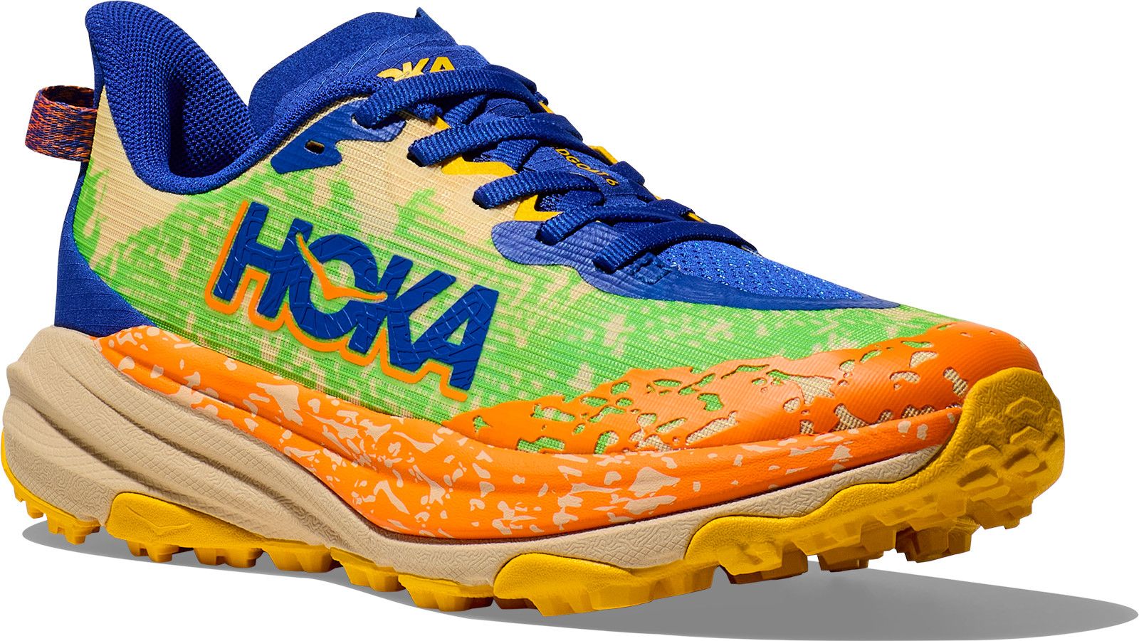 Hoka Speedgoat 6 Youth Trail Shoes Blue/Green/Orange Child