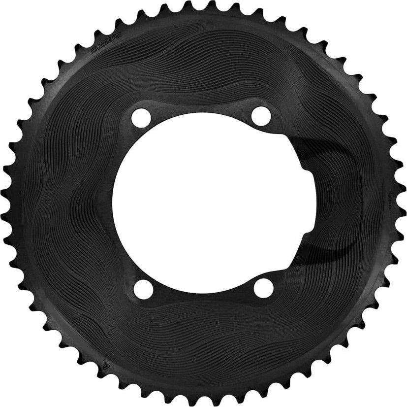 Plateau Vélo Wolf Tooth 46 Dents - BCD 110 Asymétrique Dent De Loup - Aluminium Noir - Neuf Shimano