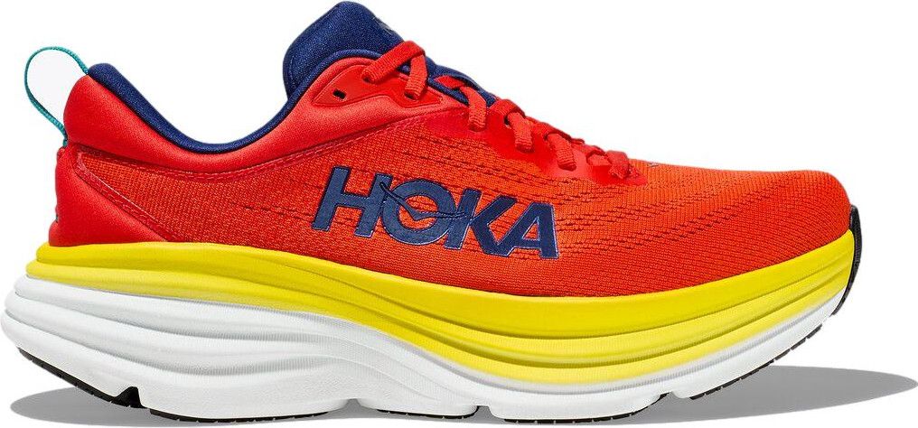 Hoka Bondi 8 Running Shoes Red Yellow Blue Alltricks