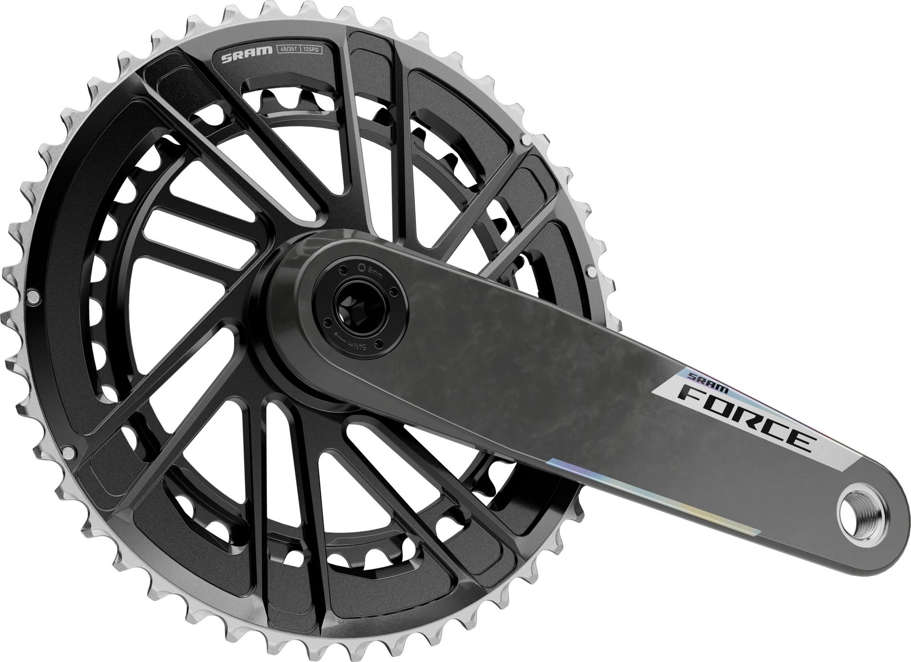 Sram Unisex - Adult Force D2 Road 2X12 Speed Chainrings, Black, 46