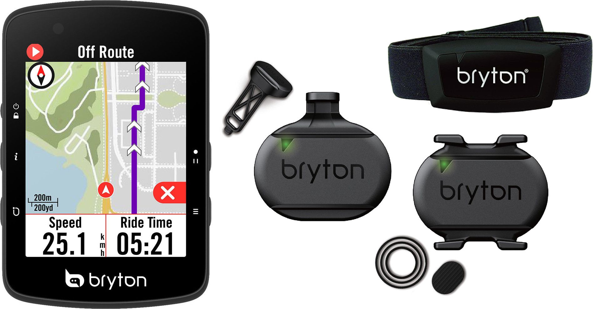 Compteur GPS Bryton Rider 650T (Pack Capteurs Cardio Vitesse