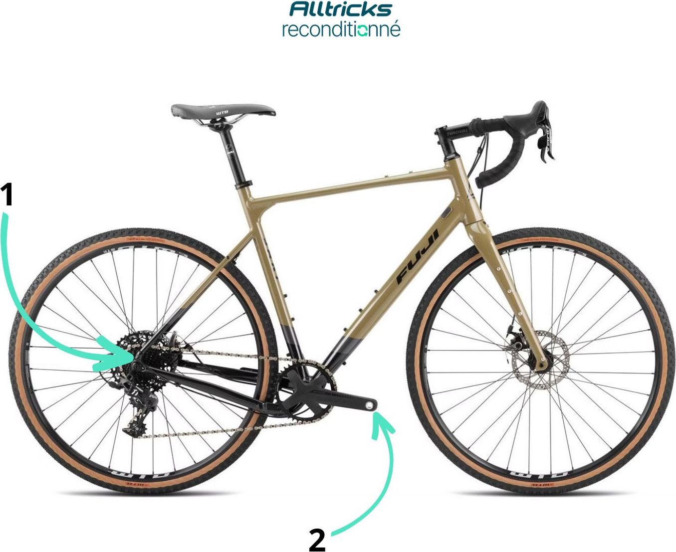 Gravel Bike Fuji Jari 1.5 Sram Apex 11V Beige Black 2022