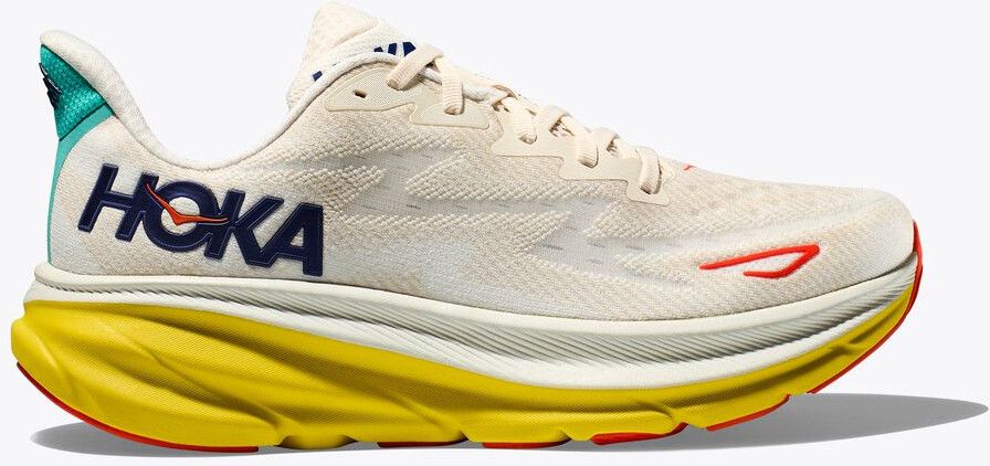 Hoka One One Clifton 1 Running Shoes Blue Yellow Men’s Size 9.5