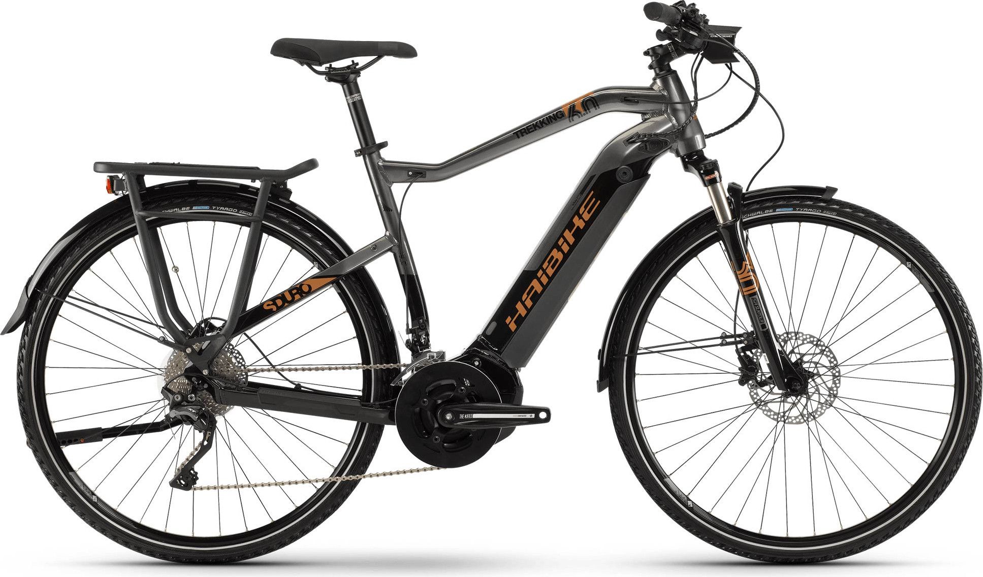 Haibike SDURO Trekking 6.0 2019 Hybrid Touring Bike 28 Shimano XT 11v Grey Black Alltricks