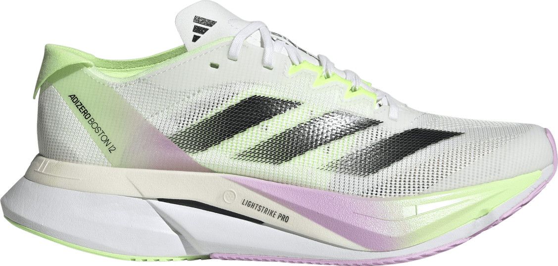 Women s Running Shoes adidas Performance adizero Boston 12 Blanc Vert Rose Alltricks