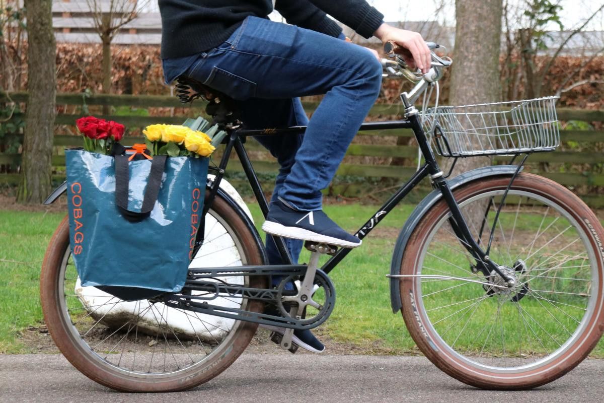 Sac Cabas pour Porte-Bagage Cobags Bikezac Bleu