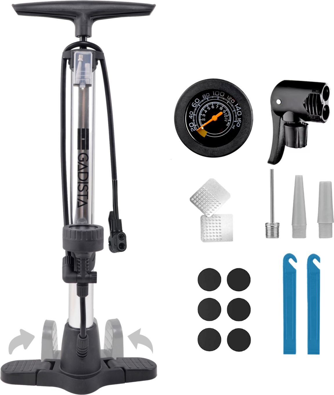 Yhmabc Mini Pompe À Vélo, Pompe À Pied Haute Pression 145Psi Avec