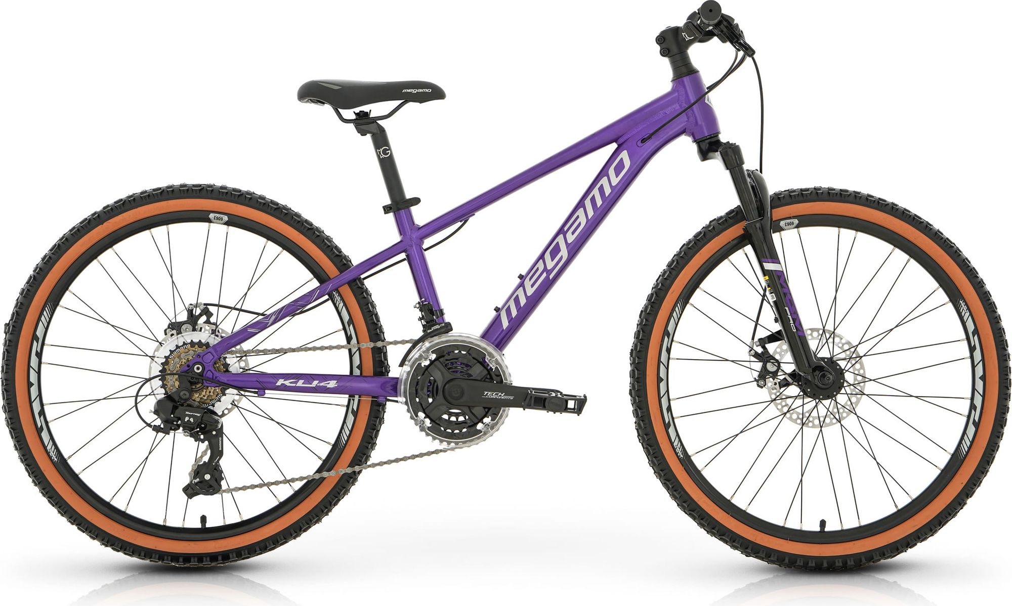 Megamo KU4 Shimano Tourney 7V 24'' Violet 2026 Semi-Rigid MTB for Children