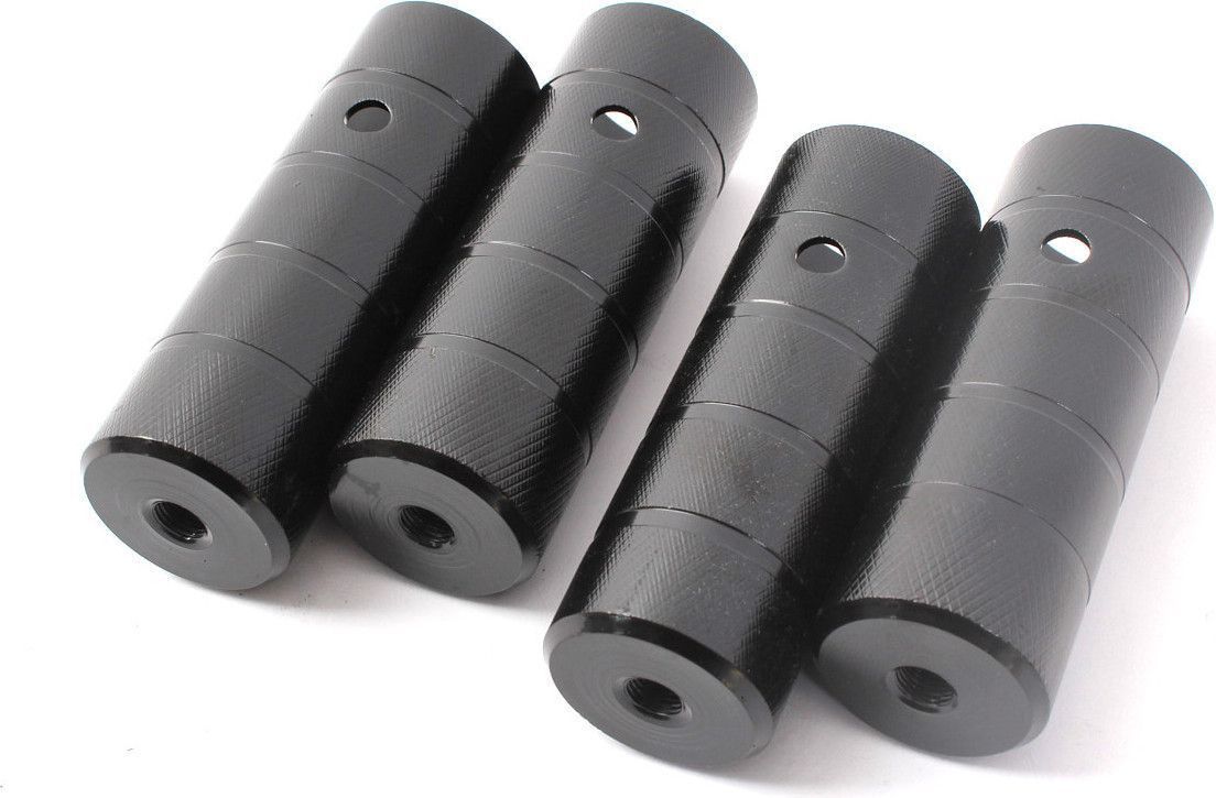 Pegs Bmx KHE Laser PRO Paire De En Aluminium CNC 10 Mm 14 Mm Noir 110 G