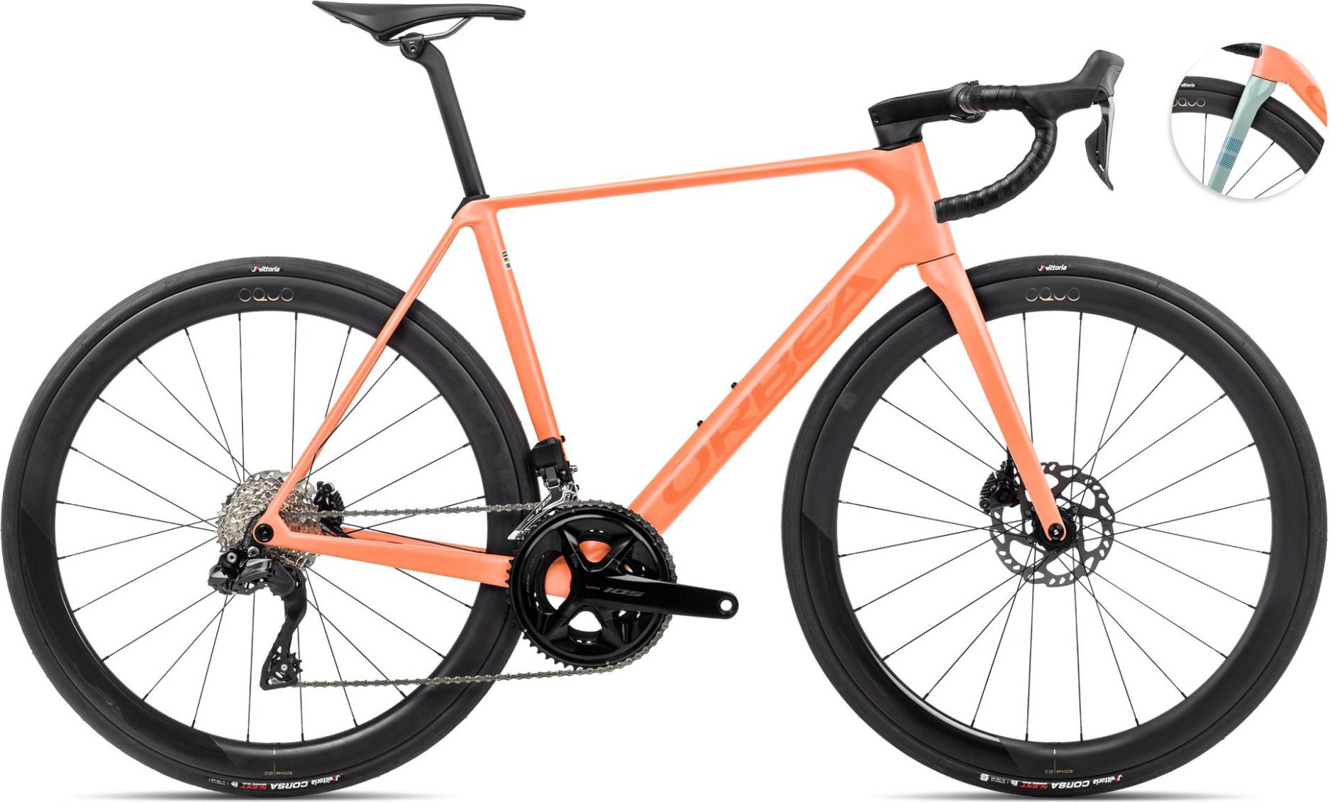 オオモリ Orbea Orca M30iLTD PWR Road Bike Shimano 105 Di2 12S 700 mm Orange