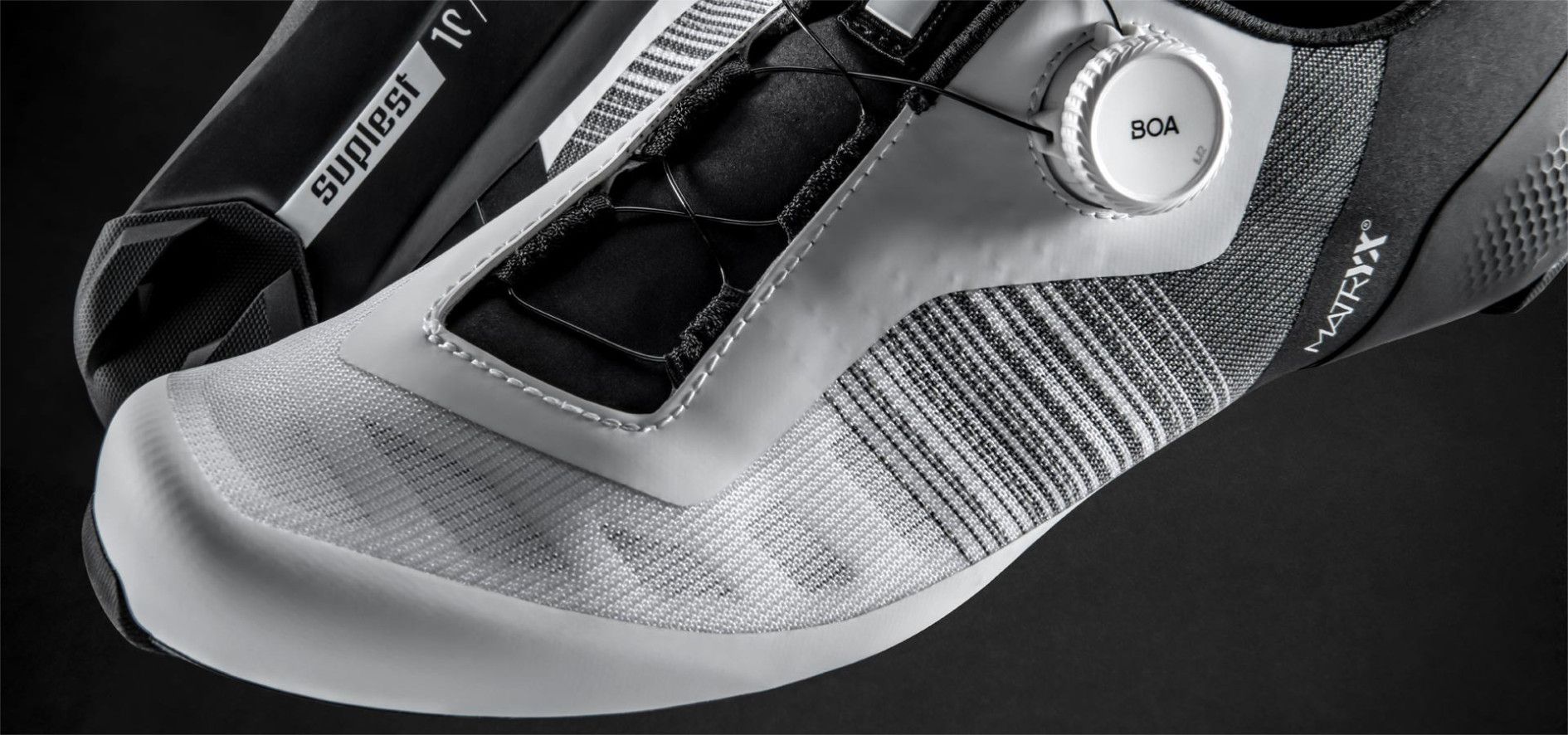 Suplest 30.8 PRO Road Shoes White/Black | Alltricks.com