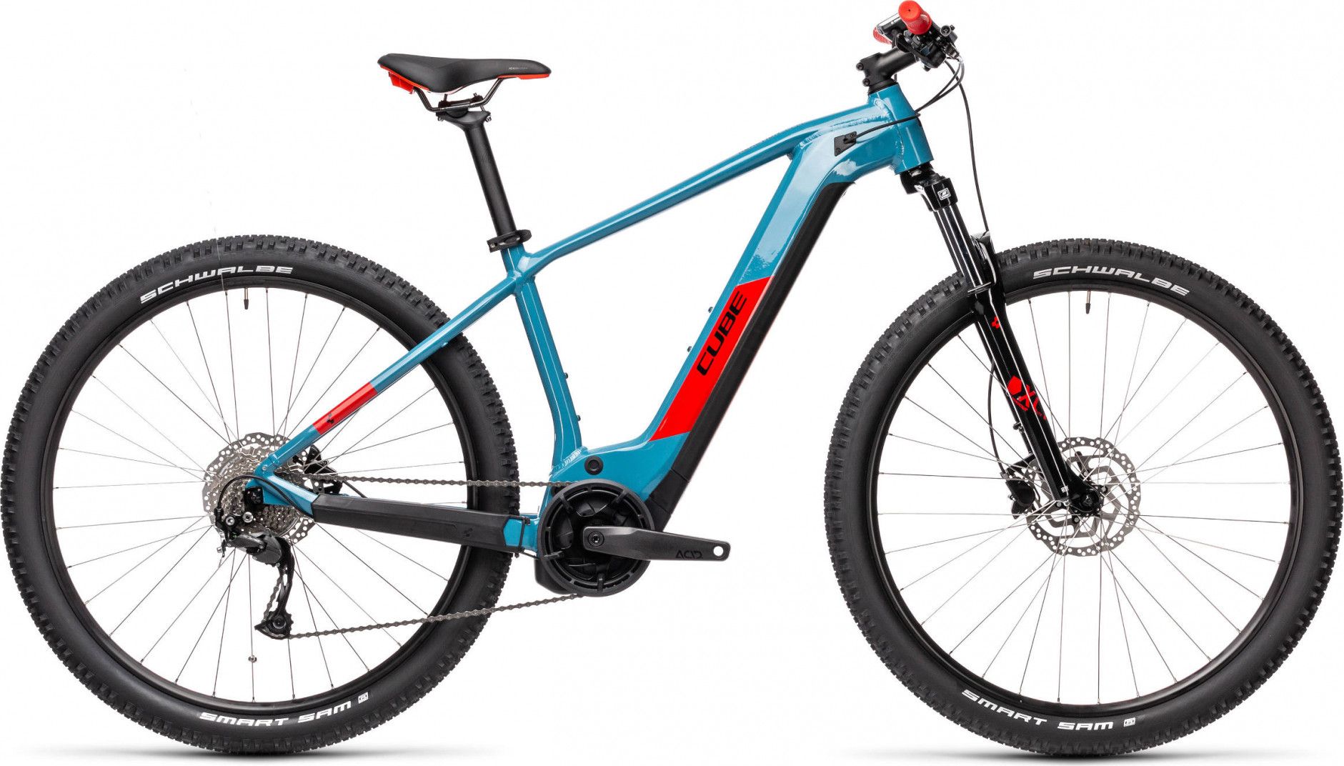 Cube Reaction Hybrid Performance 500 Electric Hardtail MTB Shimano Alivio  9S 500 Wh Blue Red 2021