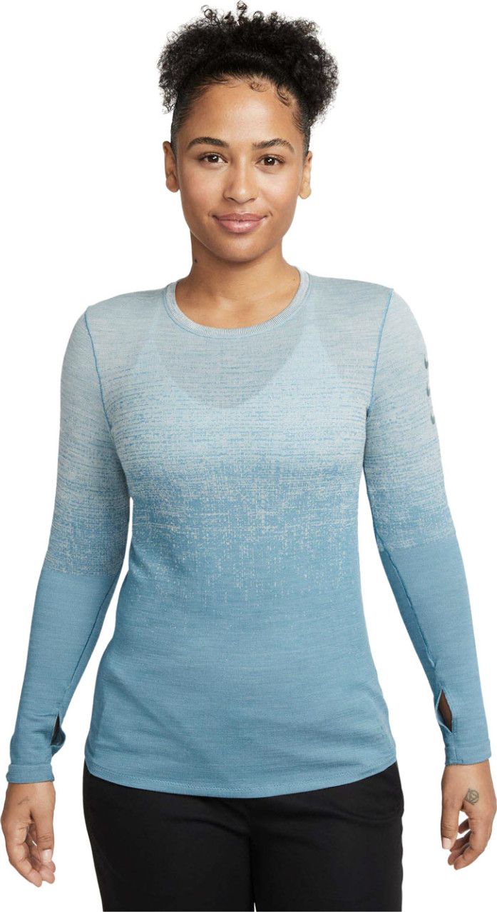 Nike Dri Fit ADV Run Division Women s Blue Grey Long Sleeve Top Alltricks