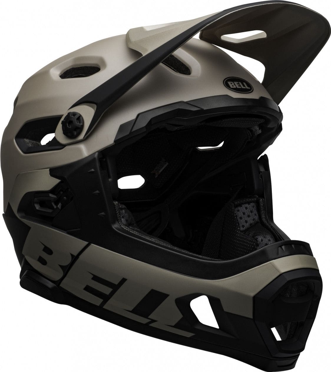 Bell Super DH Mips Helmet with Removable Chinstrap Grey Sablo Black 2021