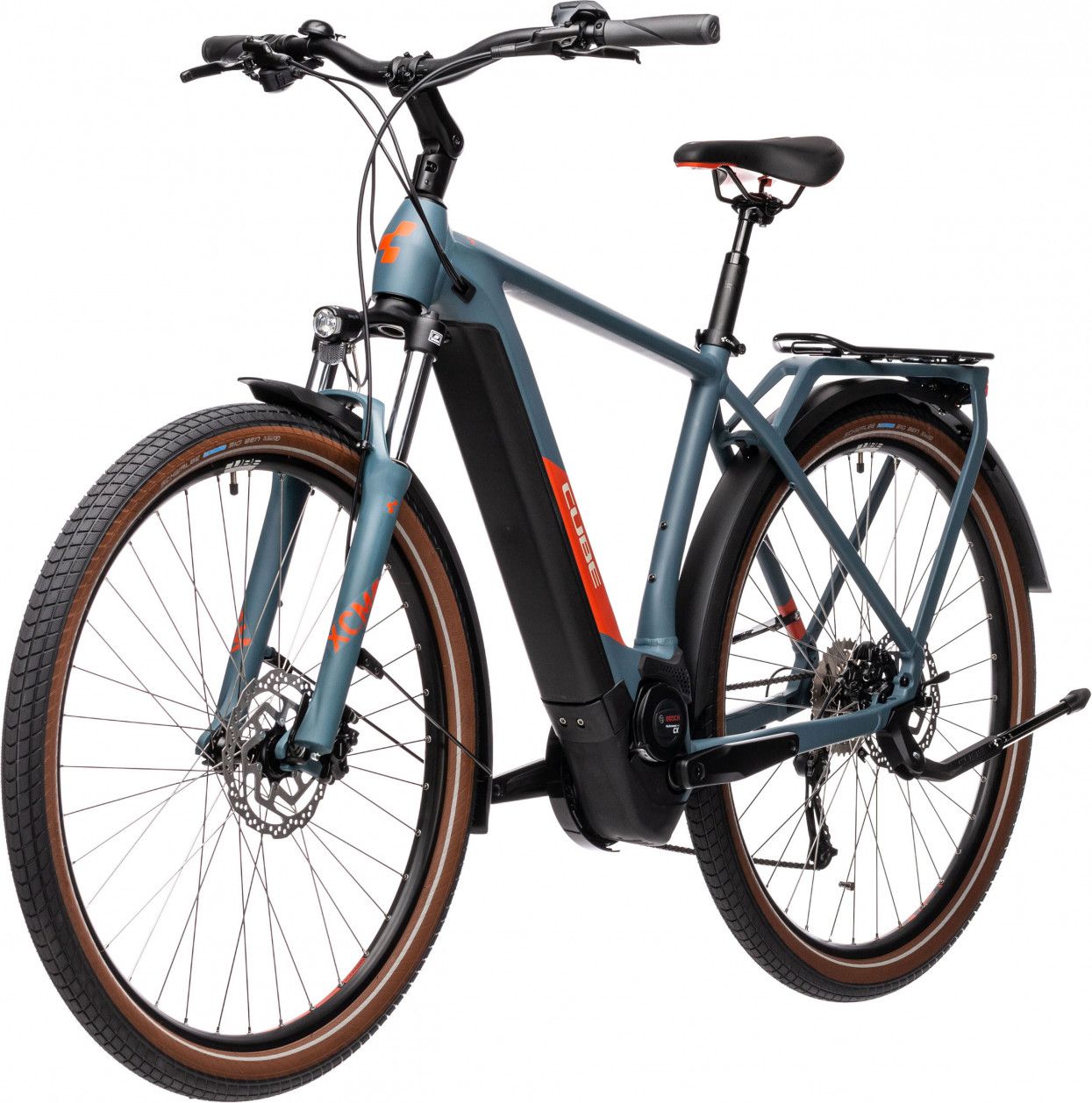 Cube Kathmandu Hybrid One 625 Electric City Bike Shimano Alivio Altus 9S 625 Wh 700 mm Blue Red 2021 Alltricks