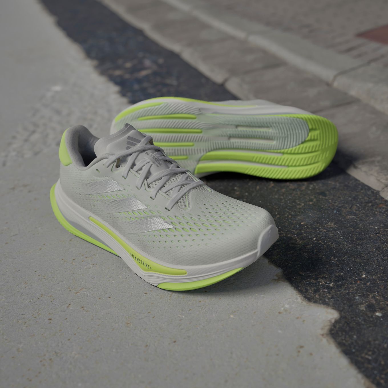 adidas Supernova Prima Running Shoes, White/Green, Men's | Alltricks.com