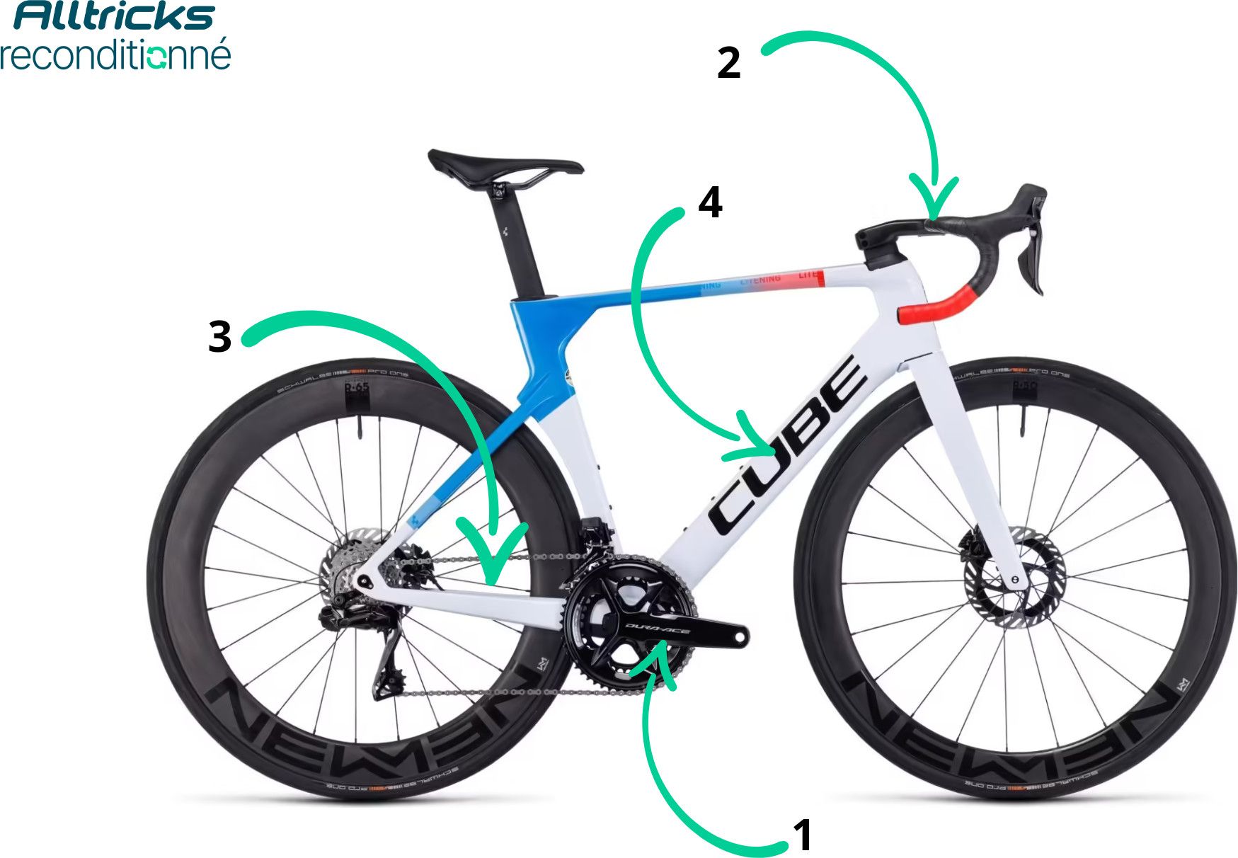 Road Bike Cube Litening Aero C:68X SLT Shimano Dura-Ace Di2 12V