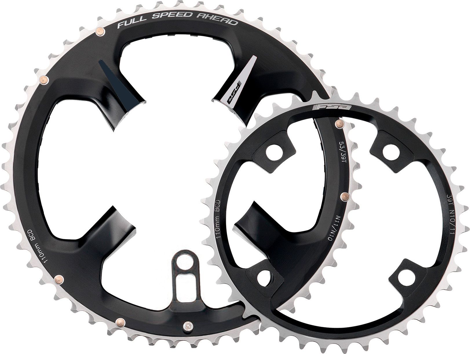 FSA ABS Super 4-spoke 110 BCD 10/11-speed external chainring