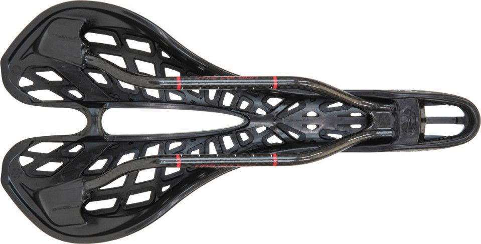 Tioga Spyder TwinTail 2 Carbon Saddle Black/Red | Alltricks.com