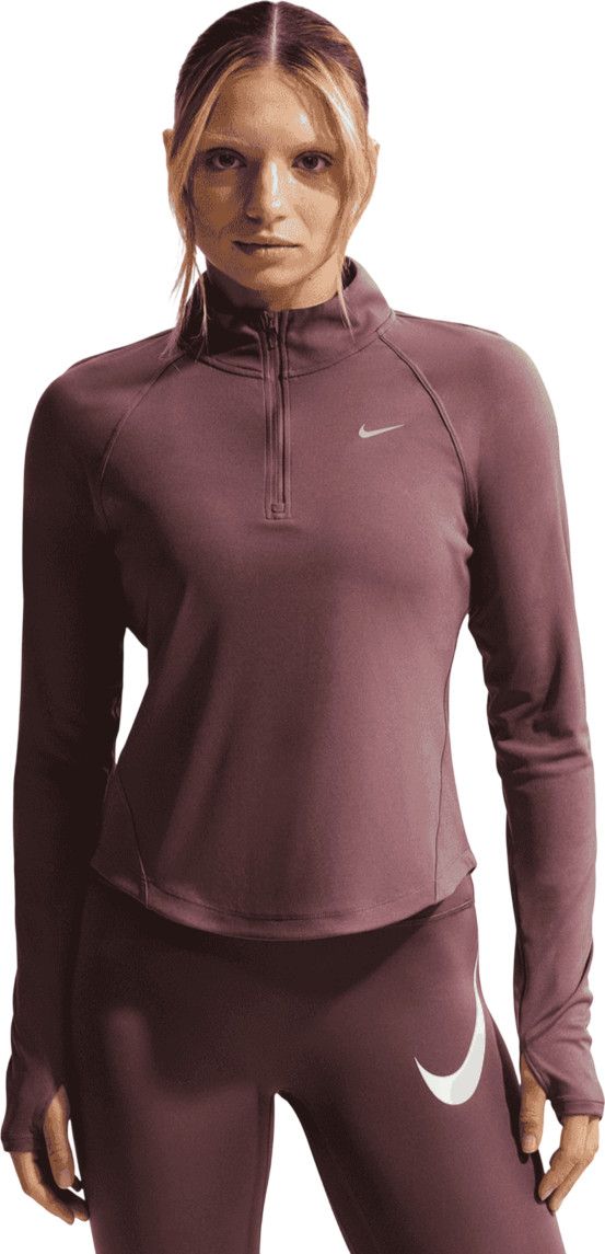 NIKE NN Running Team ハーフジップ トップス Women's Nike Tempo Swoosh Run Pink 1/2 Zip Top | Alltricks.com