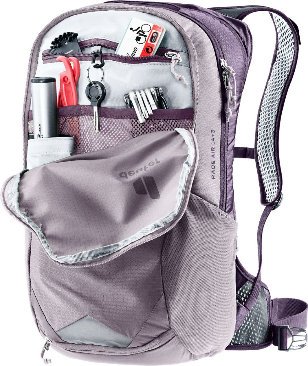 Sac à Dos Deuter Race Air 14+3 – Lavande/violet – Neuf – Respirant Et Ajustable