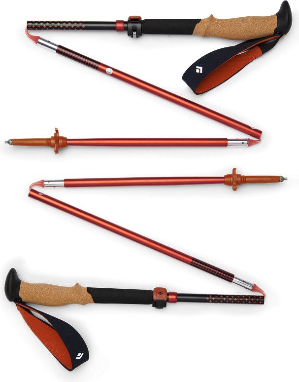Black Diamond Pursuit FLZ Hiking Poles Black/Red | Alltricks.com