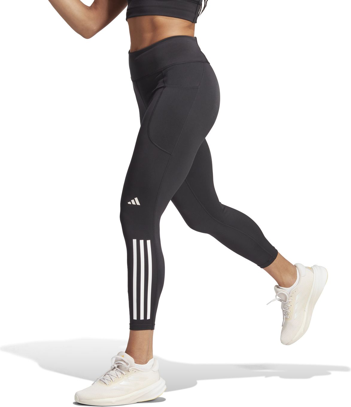 adidas Daily Run 3-Stripes Black Women's 7/8 Tight