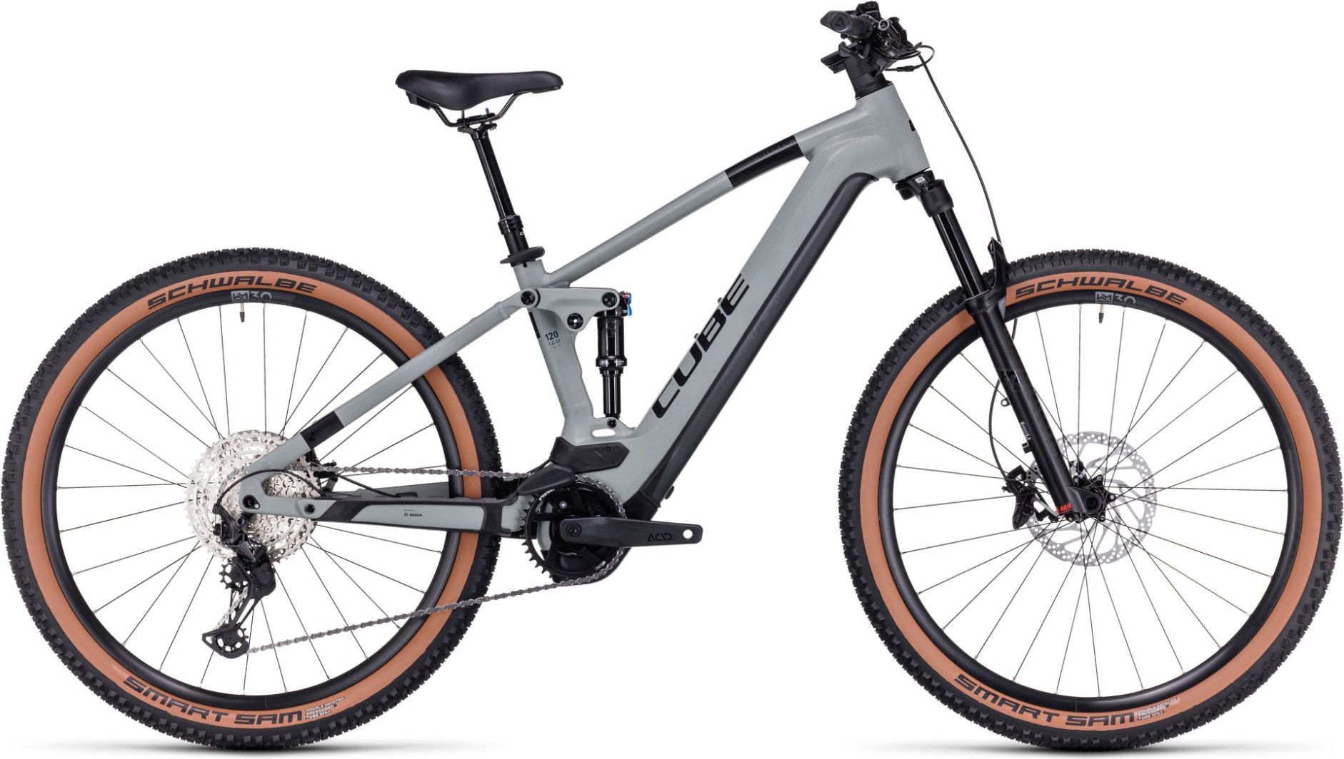 Cube Stereo Hybrid 120 SLX 750 Electric Full Suspension MTB Shimano Deore XT 12S 750 Wh 27.5 Swamp Grey Green 2023 Alltricks