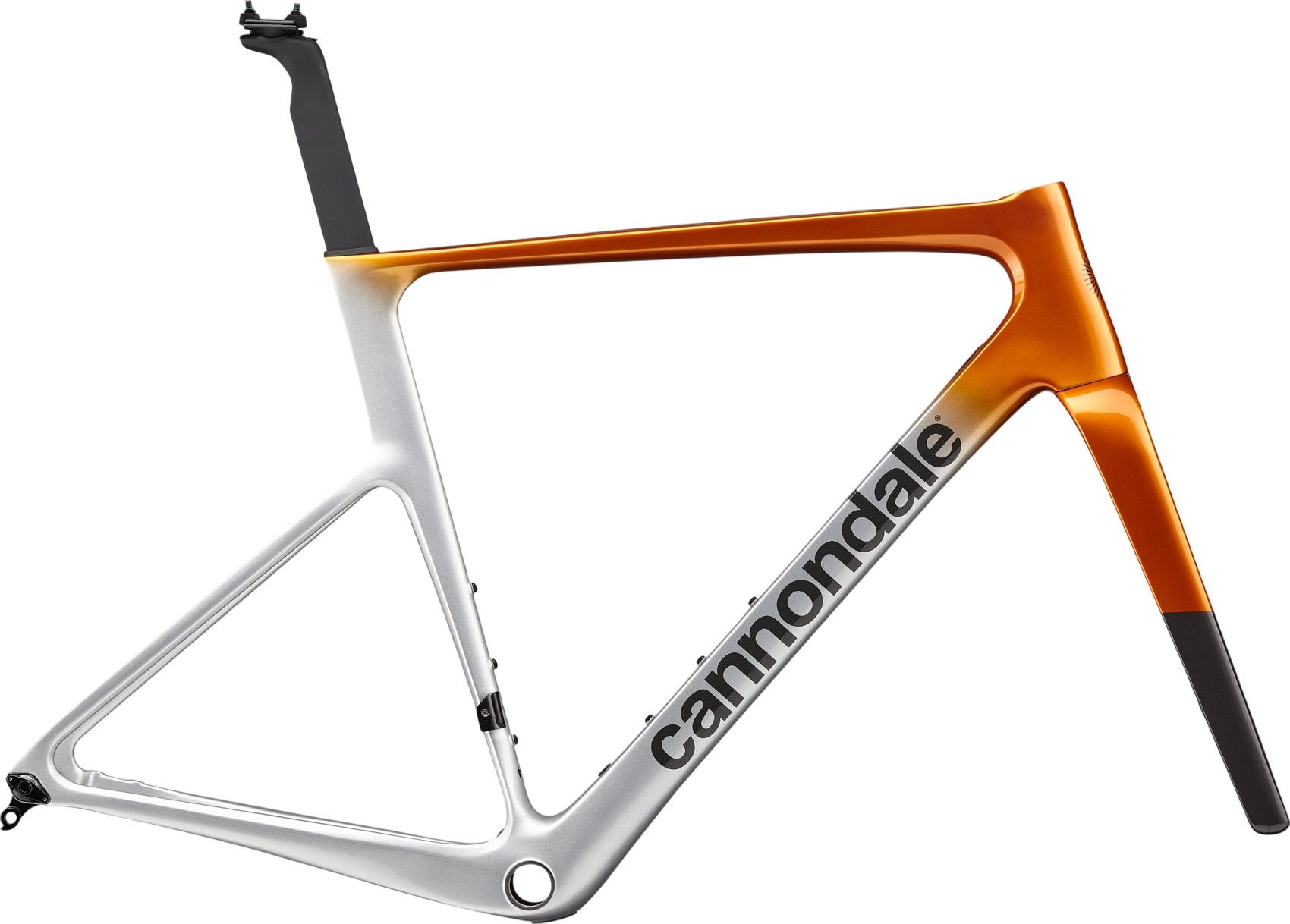 Cannondale SuperSix EVO Hi-MOD Rahmenset Orange/Silber/Schwarz