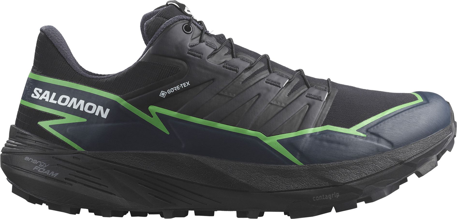 Salomon Thundercross Gore Tex Trail Shoes Black Green