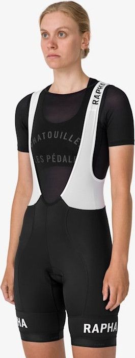 Women's Rapha Pro Team Training Bib Shorts Black/White | Alltricks.com