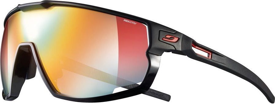 Julbo Rush Lunettes De Soleil Performance - Noir/Kaki - Champ De Vision Maximal Pour Cyclisme & Sports