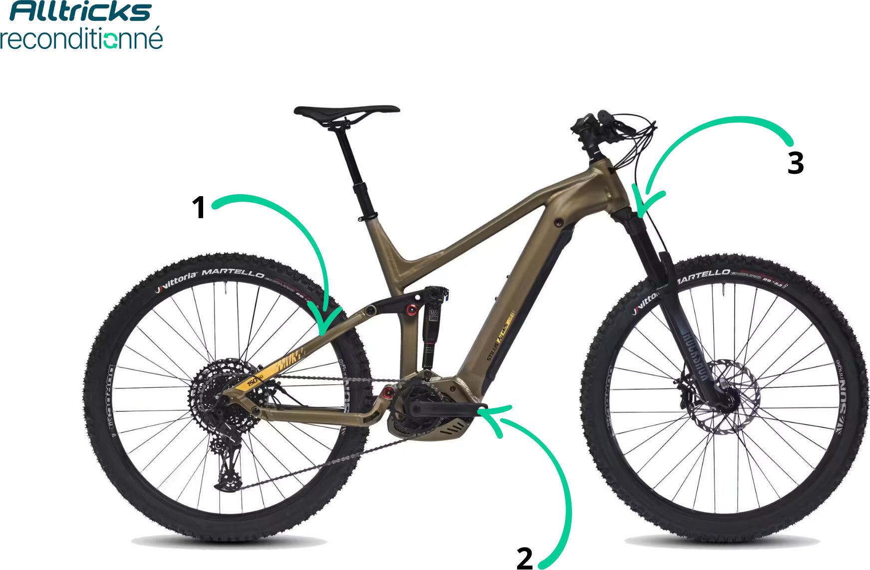 VTT Électrique Tout-Suspendu Rockrider Stilus E-All Mountain Sram