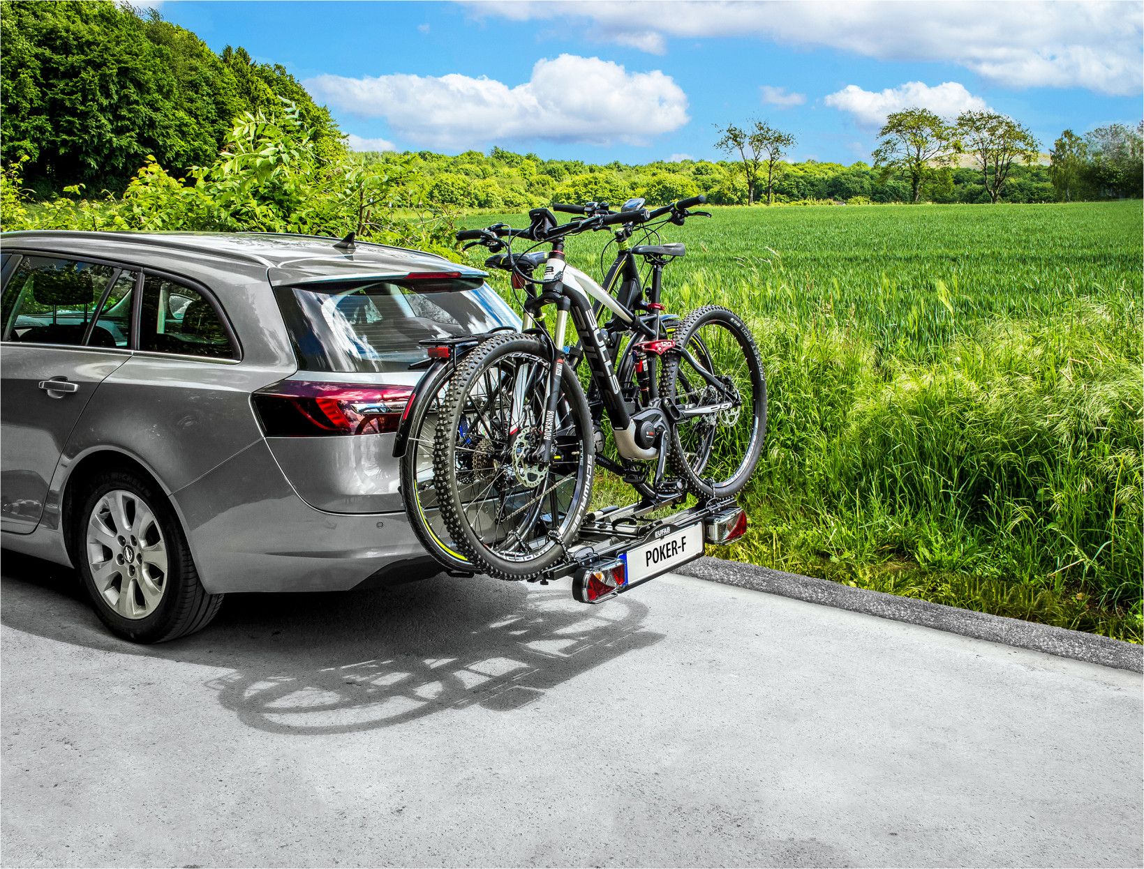 Portabici Eufab FINCH Da Gancio Traino: Per 2 Bici, Anche E-bike, Accessori Inclusi A Scelta