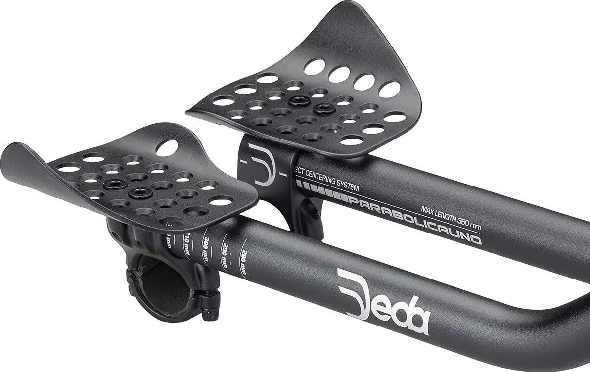 Deda Parabolica Uno 35 mm Aluminum Handlebar Extensions, Black