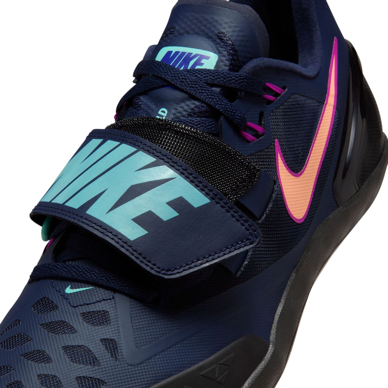 Nike‎ Zoom Rotational 6 Track Field Throwing Shoes Black Teal Mens 9 803229-004 Nike Zoom Rotational 6 Size 7-13 Mens Throwing Shoes Black  main image 2
