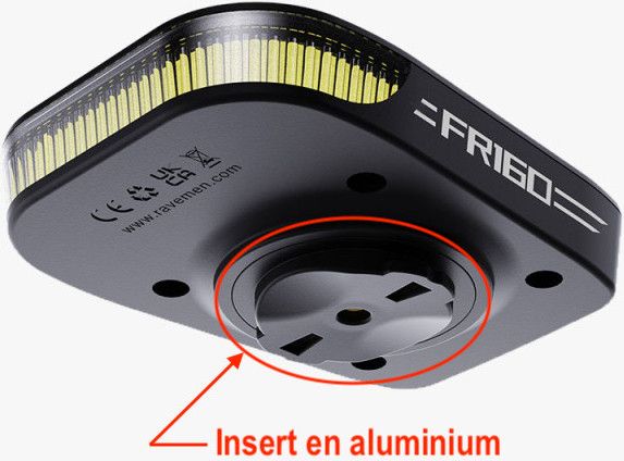 Fahrradfrontleuchte Ravemen FR160 ALU mit integrierter GARMIN GPS-Halterung  | Alltricks.de