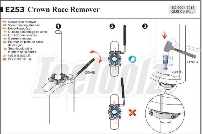 IceToolz E253 Crown Race Remover | Alltricks.com