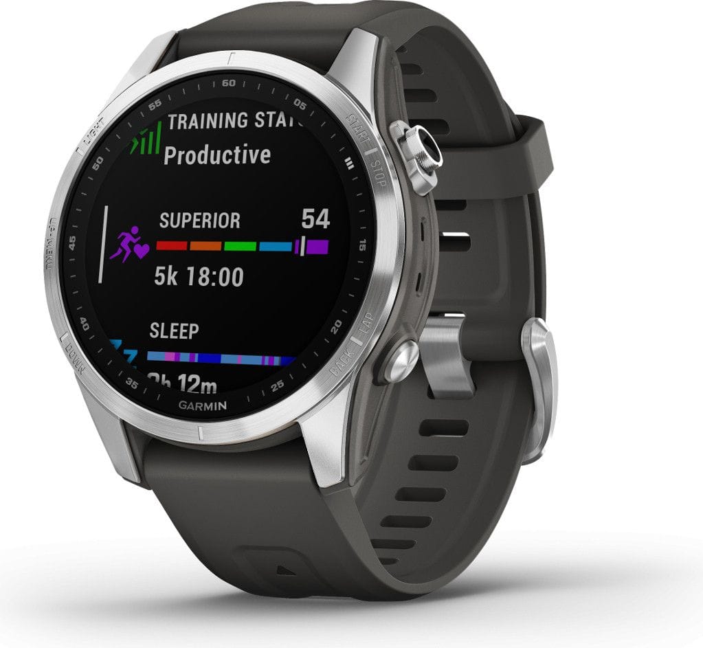 Garmin Fenix 7S Sport Watch Silver Dark Grey