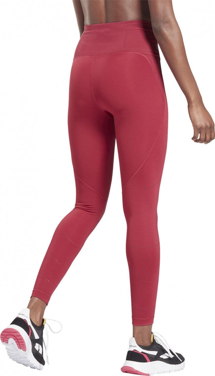 Reebok Lux Perform Womens Long Tights Red