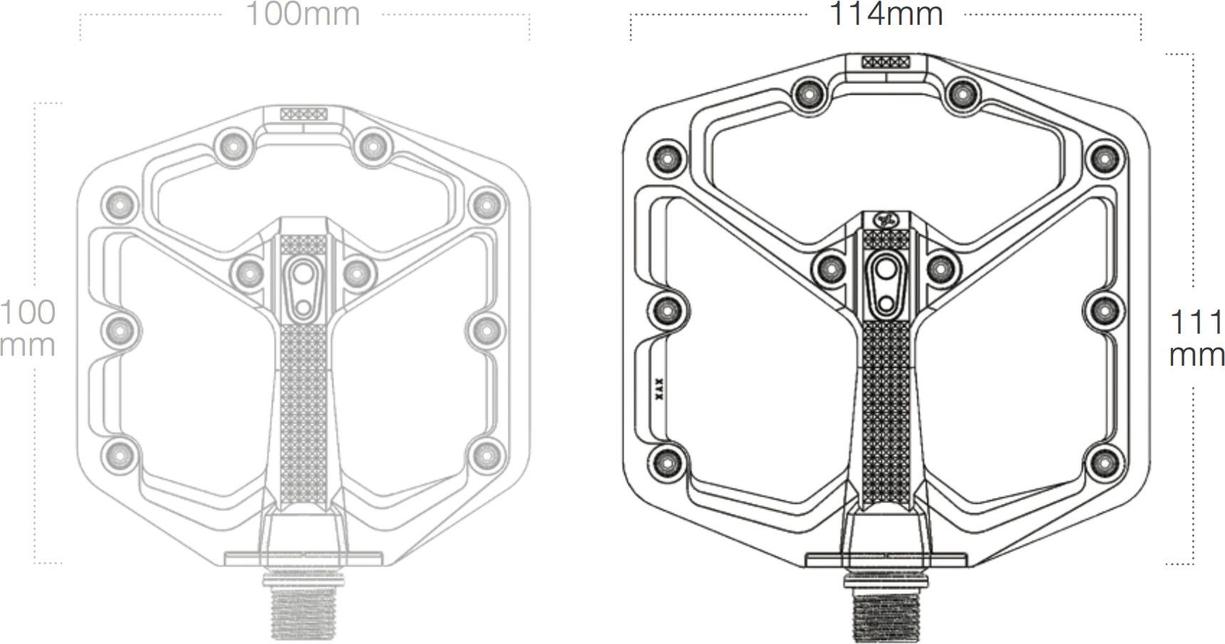 Crankbrothers Stamp 7 Large - Silver Edition Flat Pedals High