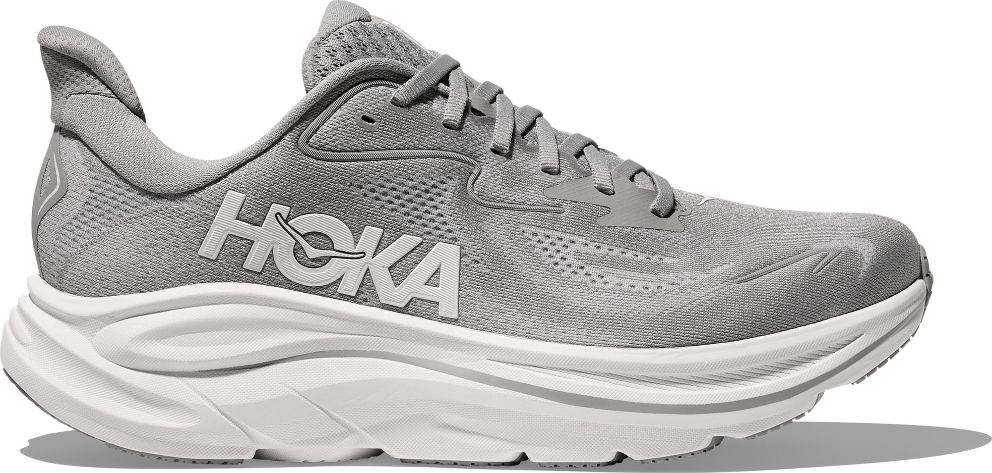 Running Shoes Hoka Clifton 10 Grey/White Men's | Alltricks.com