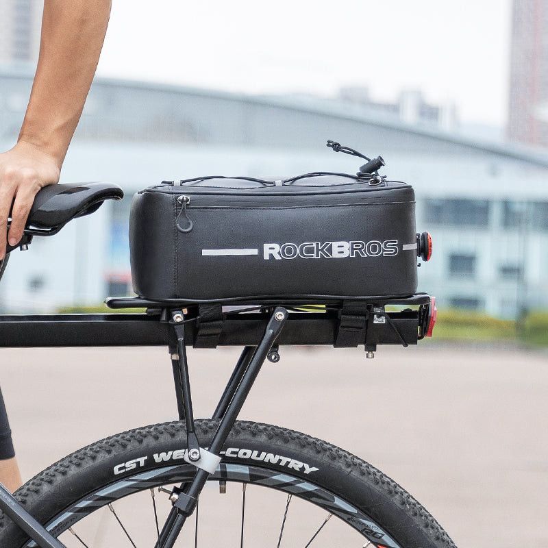 Sacoche Arrière Vélo ROCKBROS Avec Feu – étanche Et Réfléchissant, Taille M